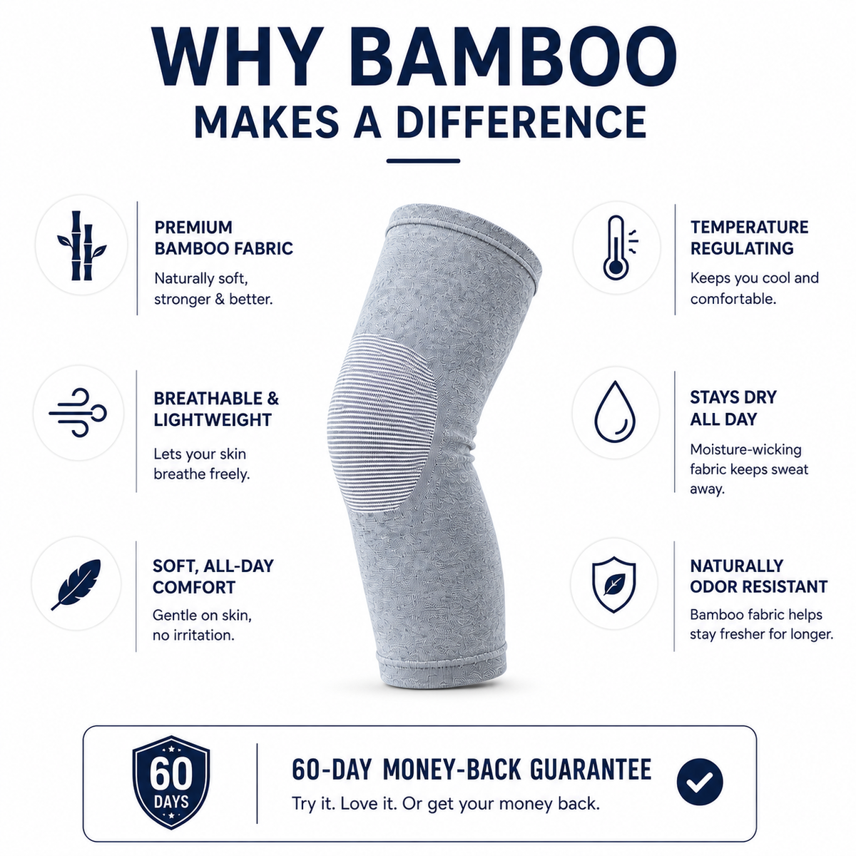 Premium Bamboo Knee Sleeve